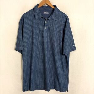 Nike Golf Polo Shirt Mens XL Performance Fit Dry Lightweight Preppy Geometric